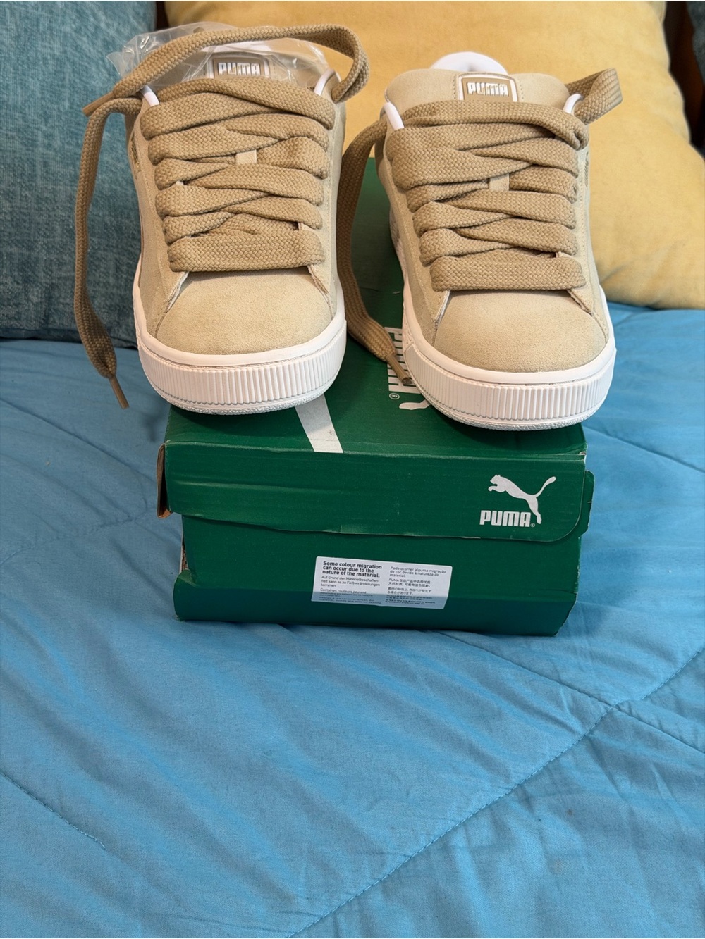 Puma Men’s Tan Suede Low-Top Sneakers
